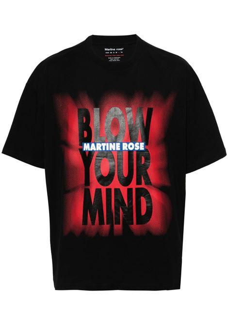 Black logo-print T-shirt - men MARTINE ROSE | MRSS24621ABLKYM